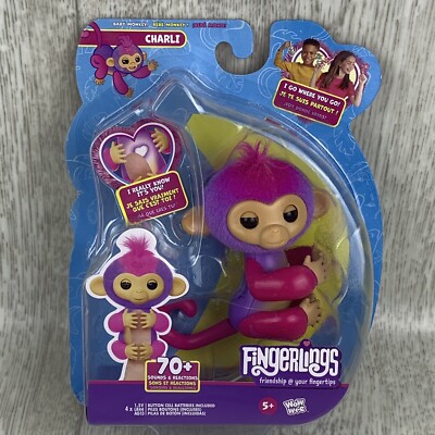 Purple Fingerlings Interactive Baby Monkey Charli 70+ Sounds & Reactions 2023