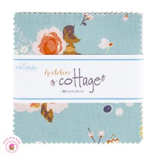 Riley Blake HIDDEN COTTAGE 5" STACKER 42- 5" squares Quilting Fabric FLORALS