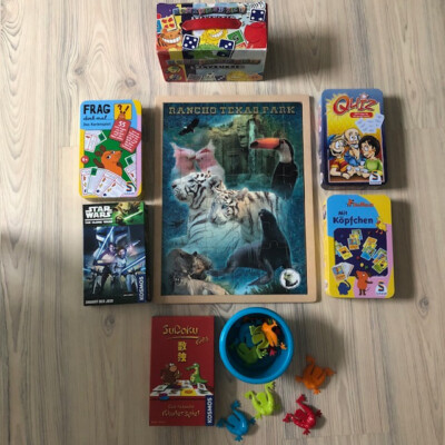 8-tlg. Spiele-Paket Star Wars Holz Puzzle Domino Sudoku Quiz Frag Die Maus