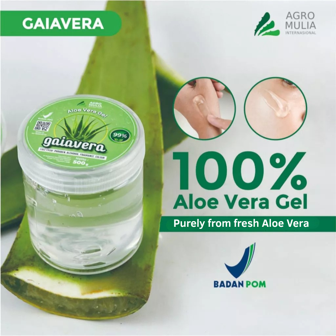GAIAVERA Organic Aloe Vera Gel for Face & Hair Hydrating Moisturizer 200g/  500g