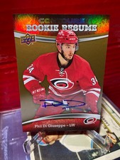 2015-16 Upper Deck Contours Rookie Resume Gold Rainbow Autograph Di Giuseppe #11