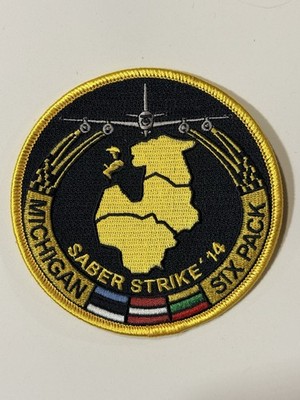 USAF 171st Air Refueling Squadron Saber Strike 2014 ''Michigan Six Pack'' Patch