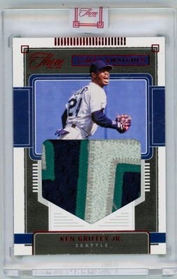 2022 Panini Three and Two Ken Griffey Jr Game Used Worn Jumbo Patch /4 Sealed