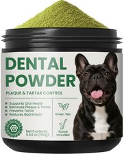 Dog Teeth Cleaning Powder, Dog Dental Powder and Cats Breath Freshener, Plaqu...