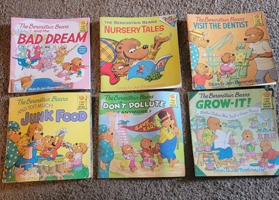 The Berenstain Bears Lot of 6 Paperback Picture Books Family Life Health Nature
