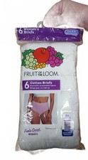 Fruit of the Loom Women's Eversoft Cotton Brief Underwear, Brief 6 Pack White, 8