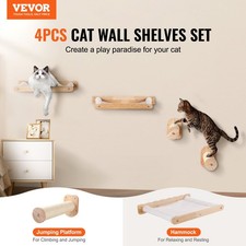 Wall Mounted Cat Shelves, Cat Wall Shelves And Perches With Jumping Posts & Hamm