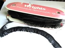 Apparel delicate Black Fringe Trim 1 nch wide x 20 yards Wrights Fine Trimming