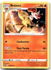 Braixen 026/195 Uncommon SWSH12: Silver Tempest Pokemon Near Mint