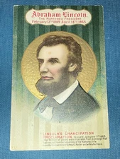 C37 Abraham Lincoln Martyred President Emancipation Proclamation Postcard