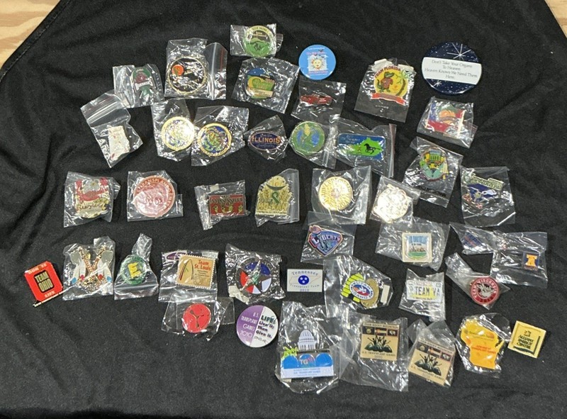 Lot of 43 Pins 2010 Transplant Game Trading Pins.  Team And Athlete Pins.