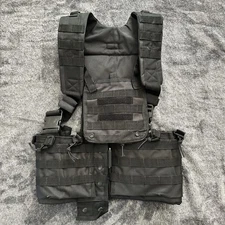 Voodoo Tactical Vest Chest Pack Molle Black