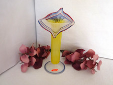 Dekorative moderne Glasvase Tischvase JOSKA Handarbeit Bodenmais Bunt 23 cm