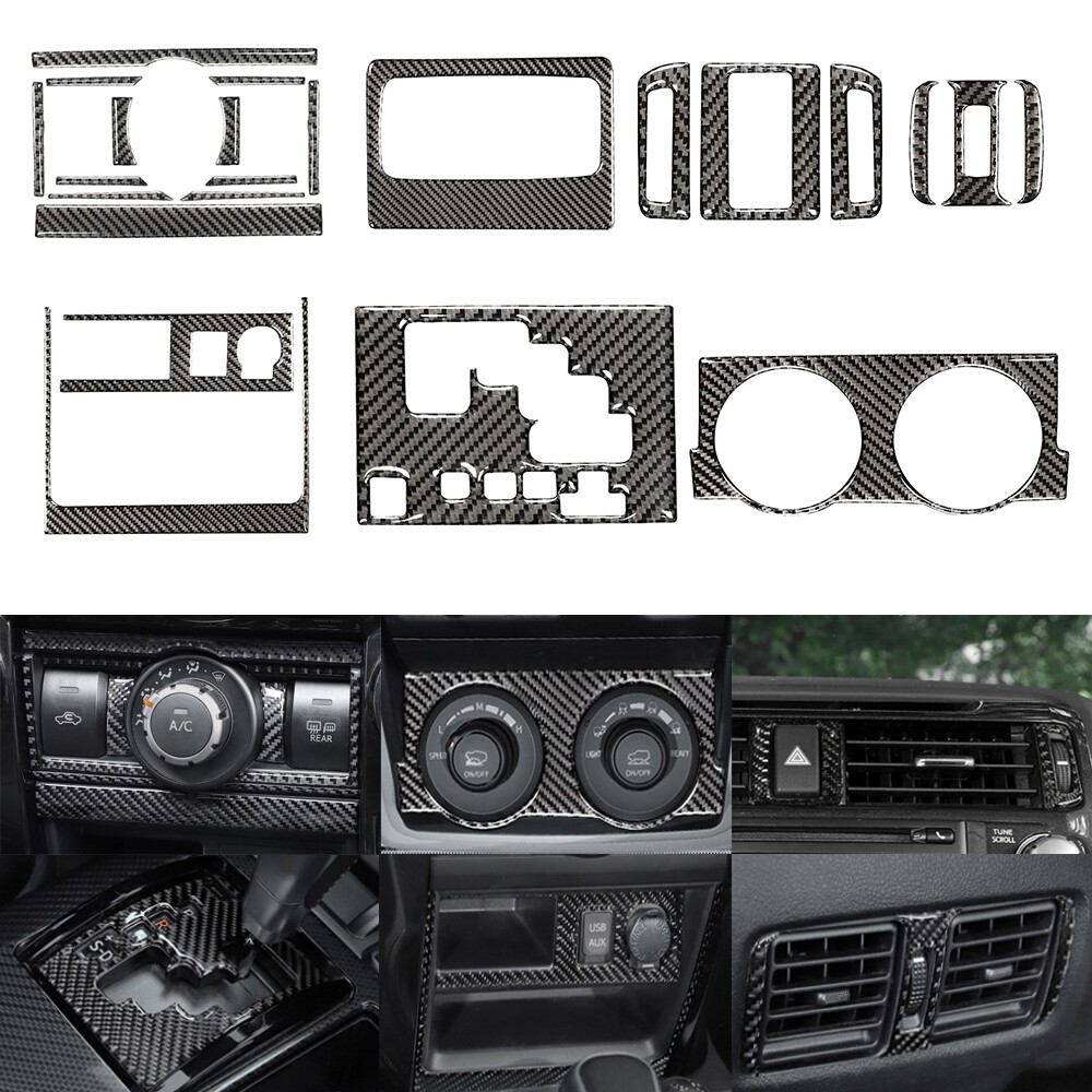 23Pcs Carbon Fiber Full Interior Decor Cover Trim For Toyota 4Runner 2010-2020