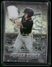 2021 Panini Prizm Draft Picks #PS-JM Jackson Merrill Power Surge Silver Prizm