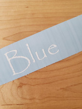 Blue pet name Sticker Vinyl Decals 10" (2) PAIR white - Dog Cat Pet Puppy FAST