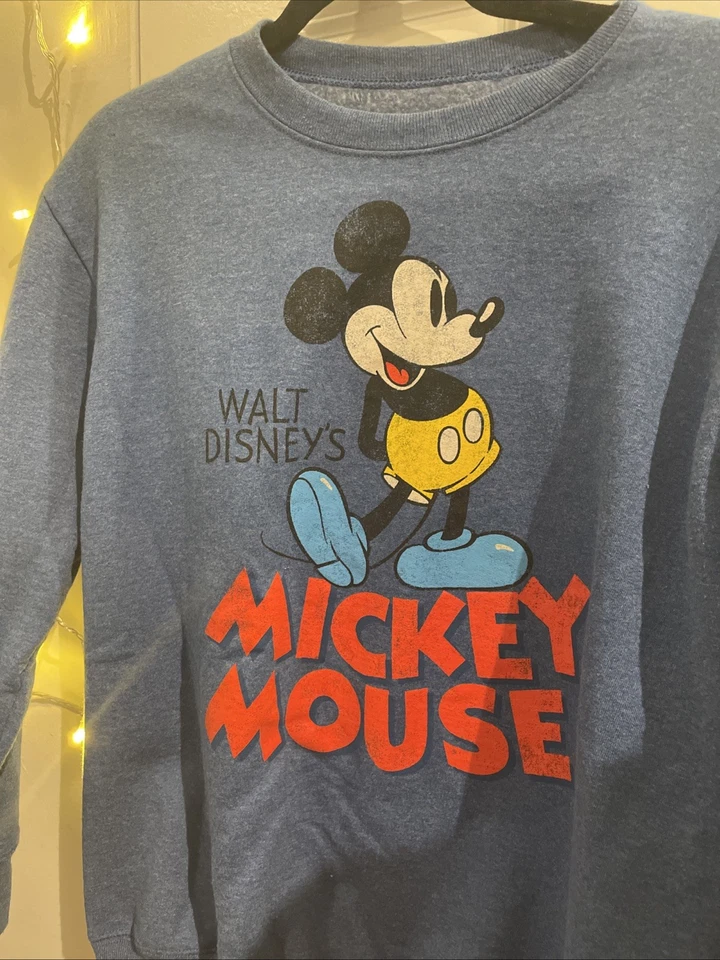 Walt Disney Mickey Mouse Crewneck  Blue Mickey And Blue Shoes Size XL Women’s - Image 2 of 4