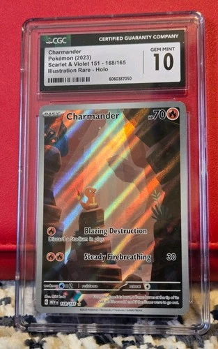 151 Charmander 168/165 Illustration Rare CGC 10 Gem Mint SV English Pokemon TCG