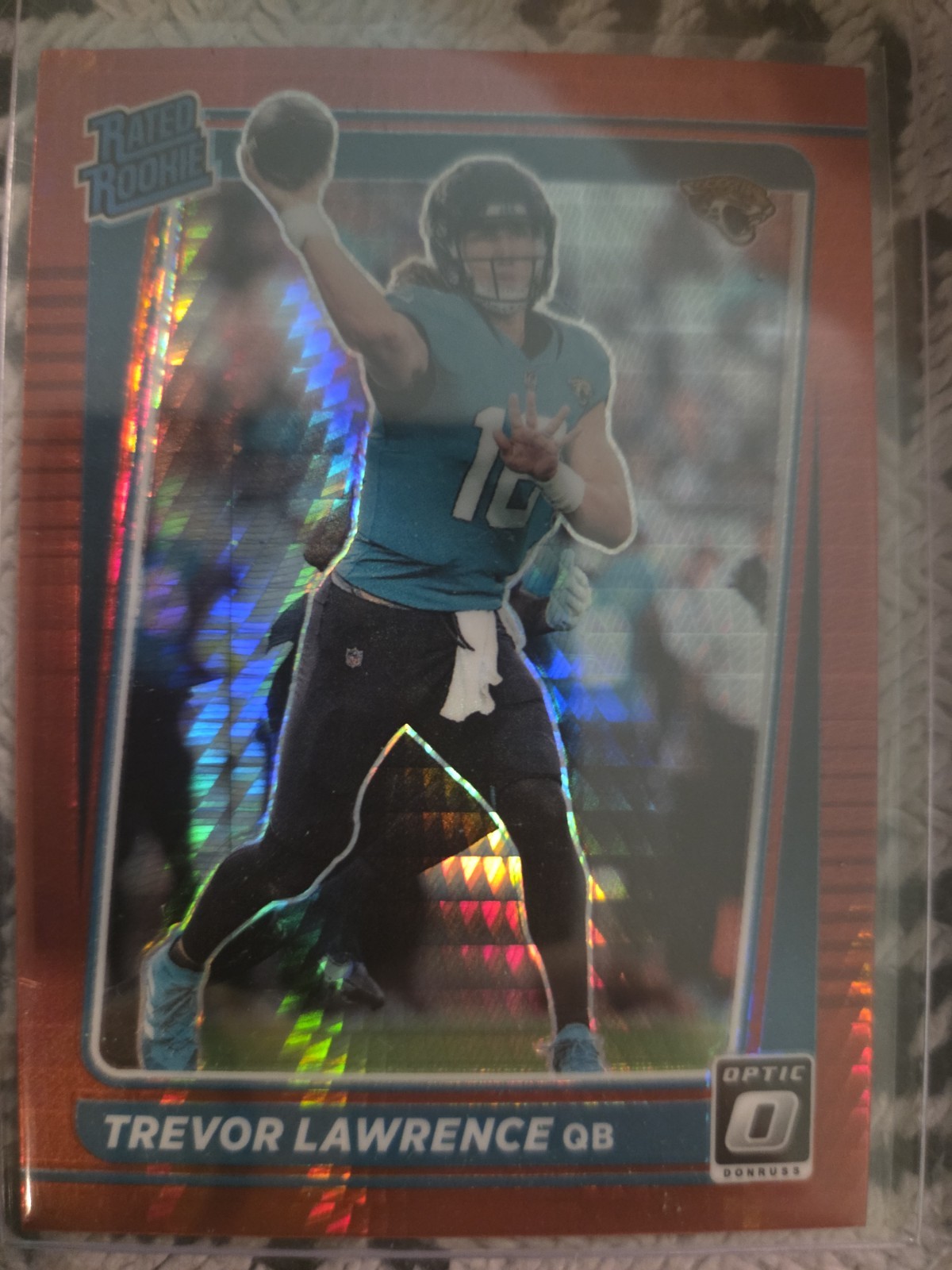 2021 Panini Donruss Optic - Rated Rookie Trevor Lawrence #201 Red Mojo Prizm...