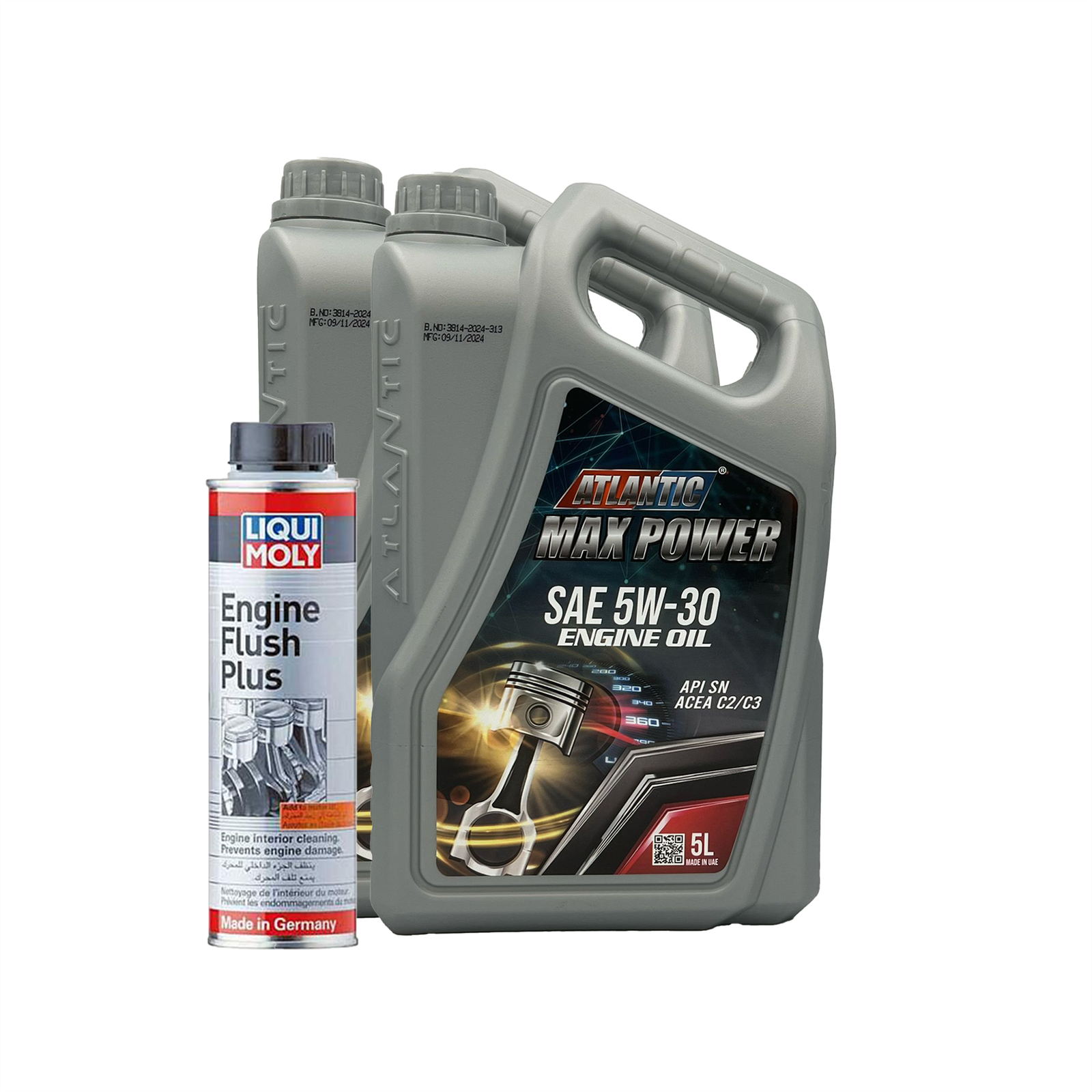 5w30 Fully Synthetic Engine Oil API SN Acea C2/C3 Dexos 2 10L + Engine Flush