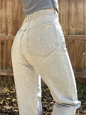 Vintage 90s Light Grey Calvin Klein Sport High Waisted Tapered Mom Jeans