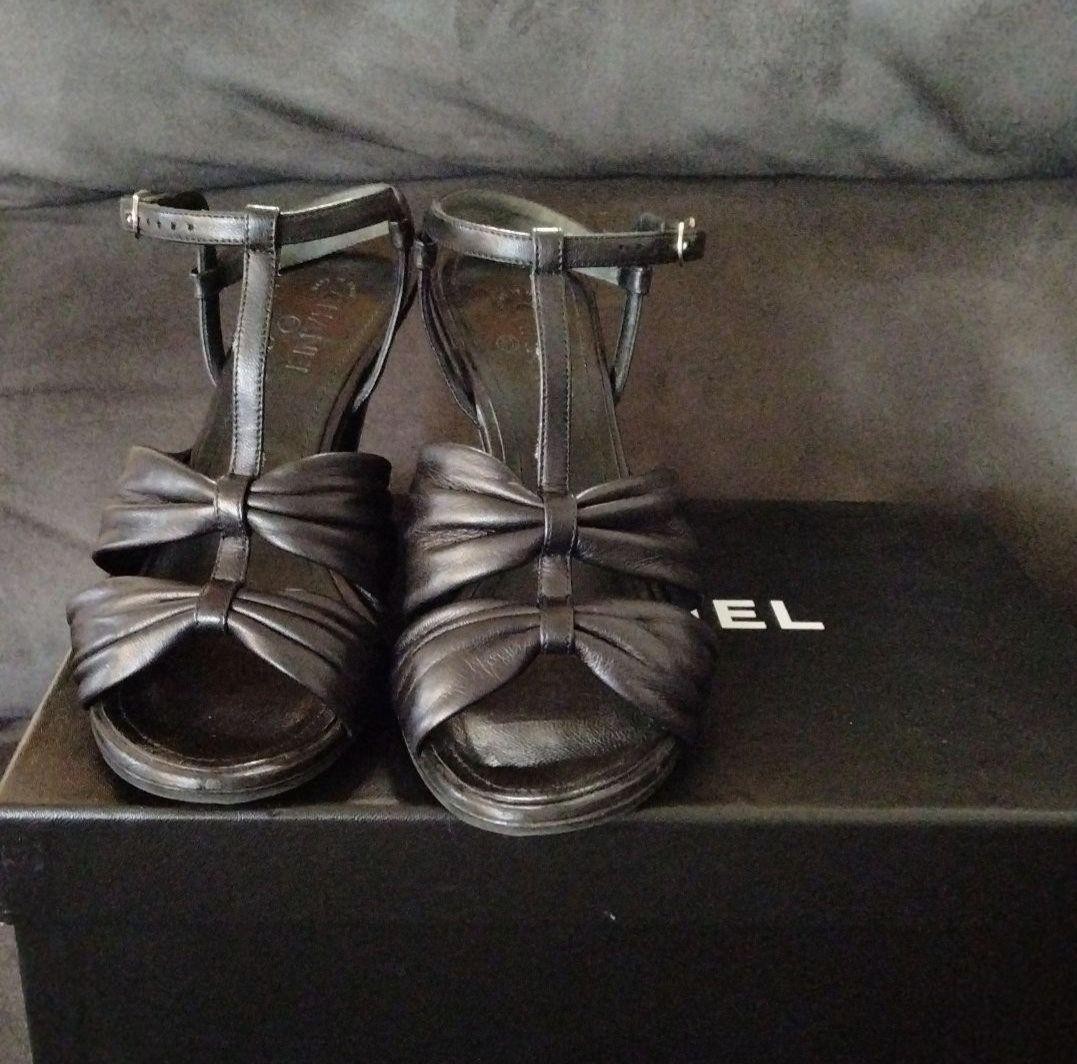 Chanel Thick Heel Pumps Black With Strap Size 34 US About4 For Women thumbnail 16