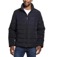 Weatherproof Ultra Luxe Puffer Full Zip Quilted Jacket (Black,Large)