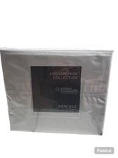 Hudson Park Collection Egyptian Percale Flat Sheet- Exclusive NWT