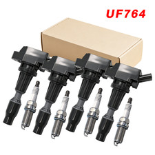 Ignition Coil Pack and Iridium Spark Plugs Kit, UF764 93175, for Hyundai Sonata