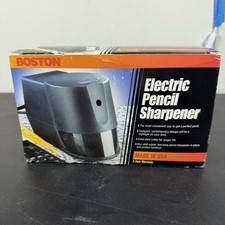 Vtg Boston Electric Pencil Sharpener: Model 19210 Black 1999 Made in USA NOS