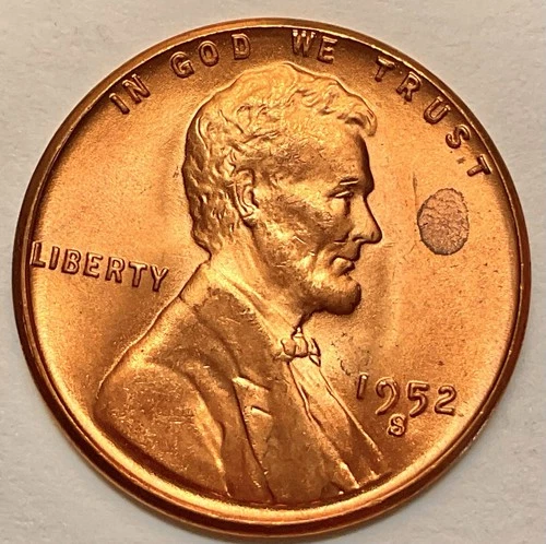 1952-S  ~ Choice Uncirculated BU Red RD - Lincoln Wheat Cent  ~ B345