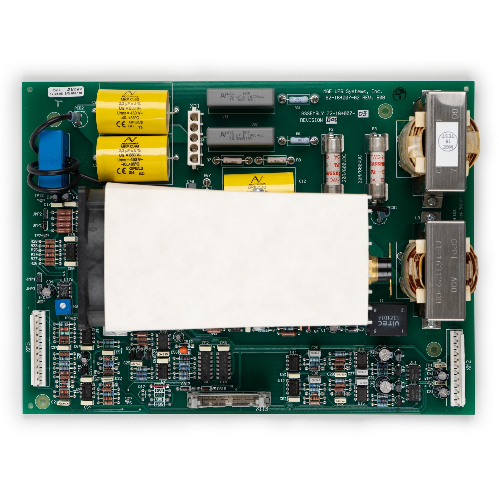 62-164007-02 REV. B00 Power Supply Board by DUTEC / MGE UPS Systems, Inc.
