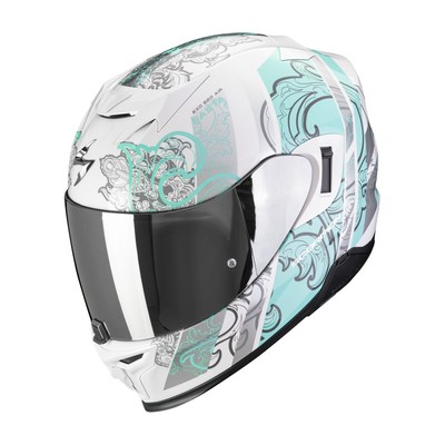 SCORPION Integralhelm EXO-520 EVO AIR FASTA Weiss Hellblau Gr: L ECE 22.06