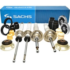 4x SACHS Stoßdämpfer + Service-Kit + Domlager Vorne Hinten für E60 M-TECH