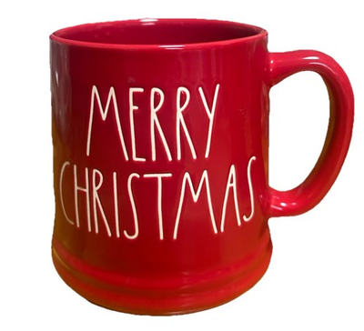 #ad 🎄 Rae Dunn Merry Christmas Red Mug Artisan Collection Holiday Coffee Cup Large $18.99