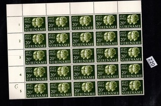 # 25X SURINAME 1962 MNH FAMOUS PEOPLE