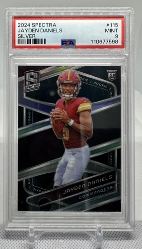 2024 Spectra Jayden Daniels Silver Rookie PSA 9 #115 Washington Commanders RC