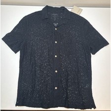 ALLSAINTS Men's Harden SS Shirt  Black  NWT  MSRP 219  Medium