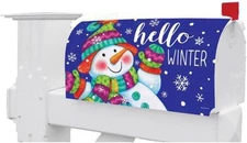 Whimsy Winter Snowman Magnetic Mailbox Cover Only
