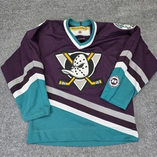 Vintage Anaheim Mighty Ducks Authentic Koho Jersey NHL - YOUTH Jersey Size L/XL 