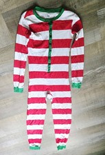 Children's Place Unisex Child's One Piece Christmas Striped Pajama Size 14 EUC