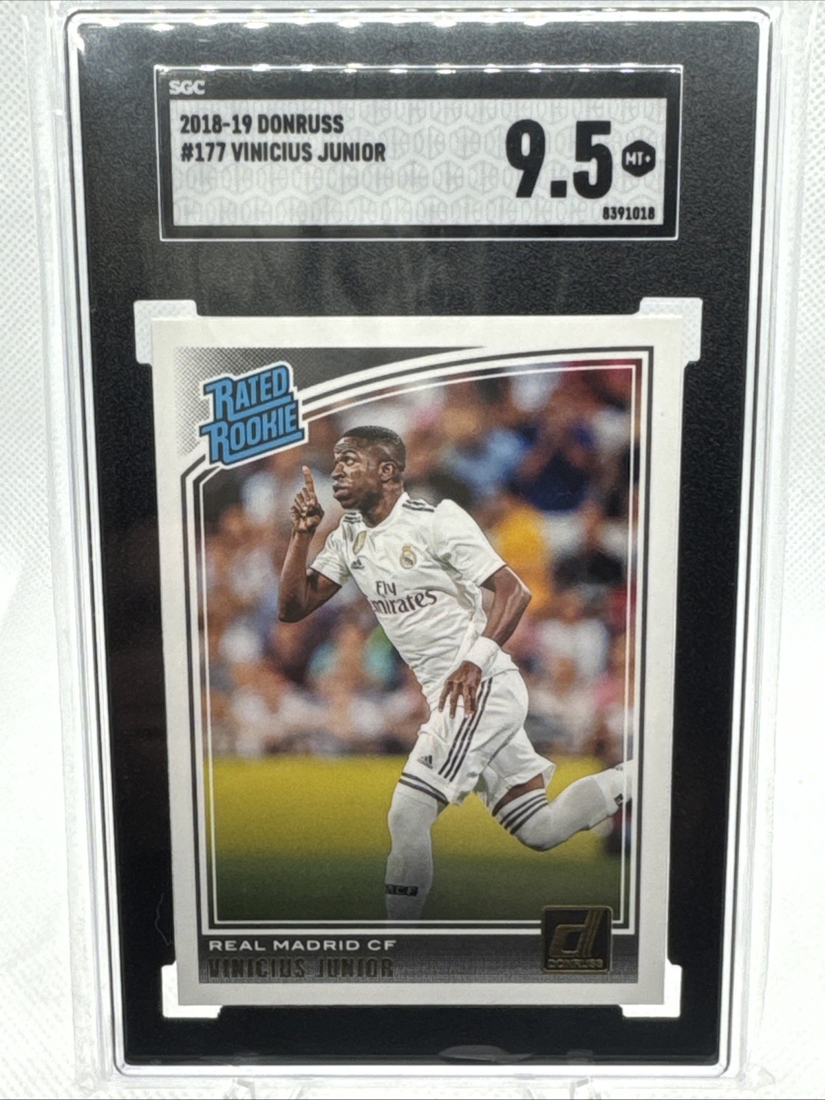 Vinicius Junior 2018-19 Donruss #177 Rookie Card Real Madrid SGC 9.5 MT +