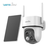 Wansview Solar Security Camera 360 PTZ 2K Dual-Lens Wireless Color Night Vision