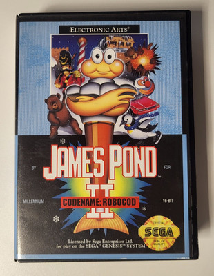 Sega Genesis Mega Drive James Pond 2 II Codename Robocod NTSC CIB Anleitung