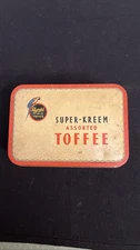 Vintage Sharps Super-Kreem Assorted Toffee Tin Parrot England Ad Box