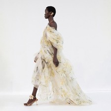 Zimmermann Harmony Gathered Long Dress Silk Floral Size AU 0 US 4 NEW NWT