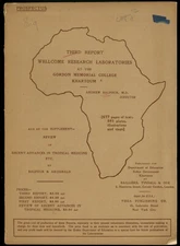 Prospectus: Third Report of the Wellcome Research Laboratories...Khartoum