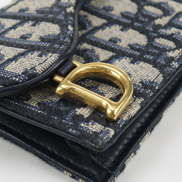 DIOR 名刺入れ S5611 CTZQ M928【ランク:A】 Dior S5611 CTZQ M928 Card Case Saddle Bloom Card Holder Dior