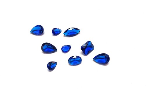 10 Pcs Blue Sapphire Color Cabochon Fancy Shape Cabochon Jewelry Making P40 - Picture 6 of 8
