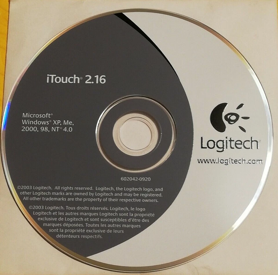 CD DRIVERS - LOGITECH iTouch 2.16 - Microsoft Windows XP - Vintage Collezionismo - Immagine 2 di 2